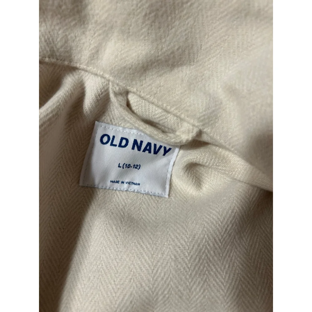 Old Navy Beige Girl’s Button-Up Shackle Jacket Size L (10-12)